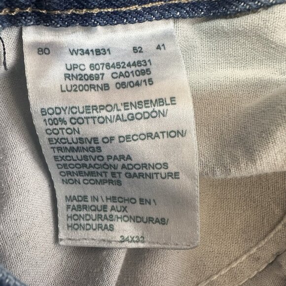 Dickies Jeans Men’s 34x32 Medium Wash Work Wear Straight Leg Cargo Pocket - Picture 7 of 13